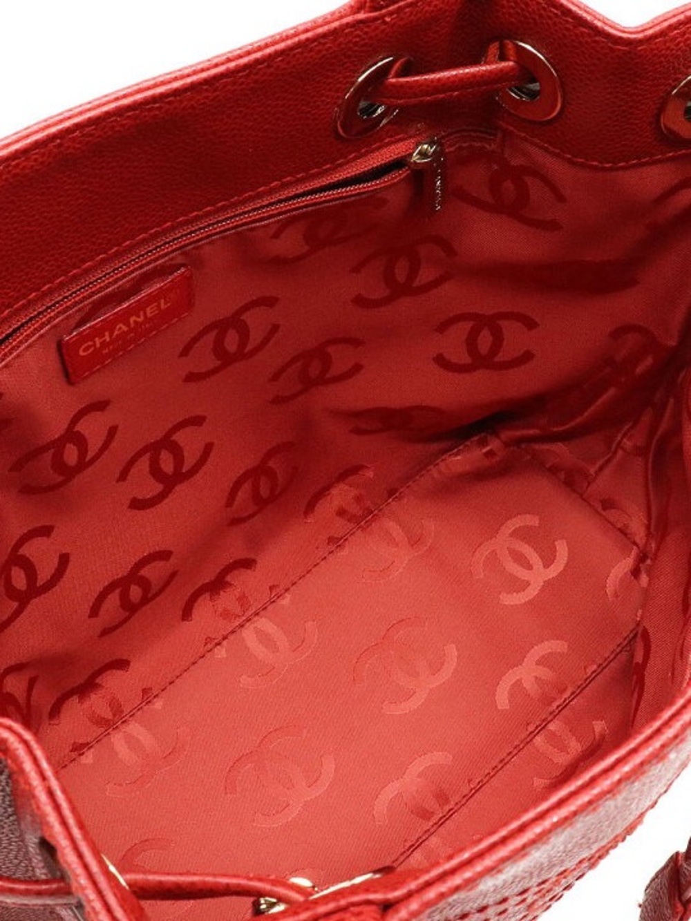 ❤️ Chanel Timeless Drawstring Tote – Red Caviar - Picture 3 of 8
